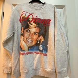 Moby Thrift Princess Diana Sweatshirt Sz Large